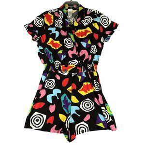 Stranger Things Romper Womens Large Els 80s Print Spirit Halloween Costume TV